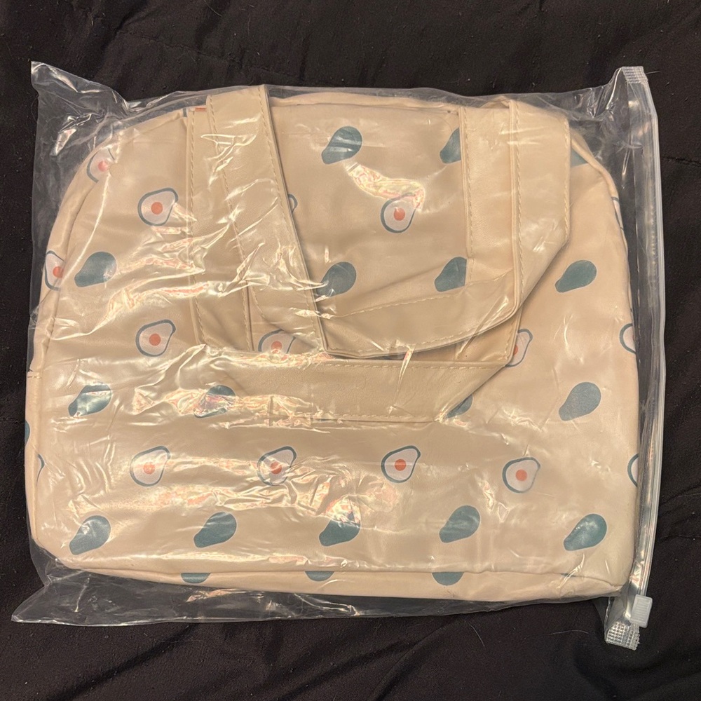Avocado Print Beige Lunch Box